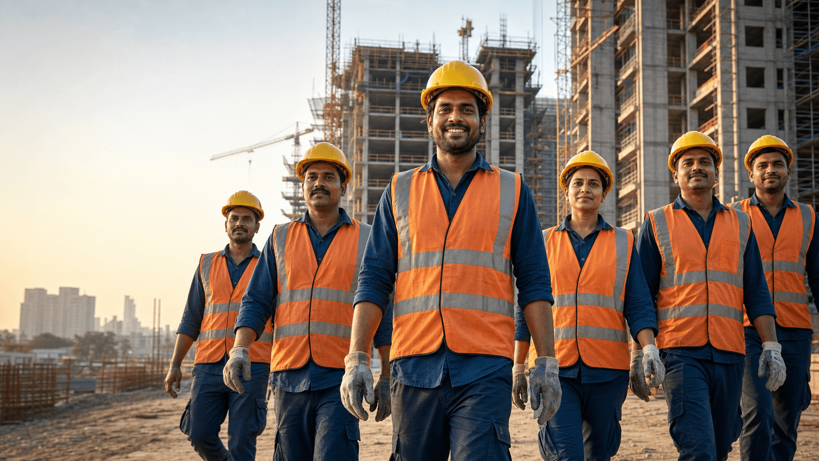 Construction team reviewing CWOS